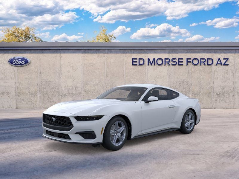 2026 Ford Mustang EcoBoost Premium in Oxford White — front three-quarter view