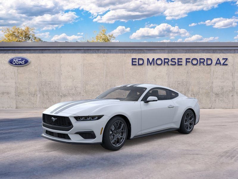 2024 Ford Mustang EcoBoost Premium in Oxford White — front three-quarter view