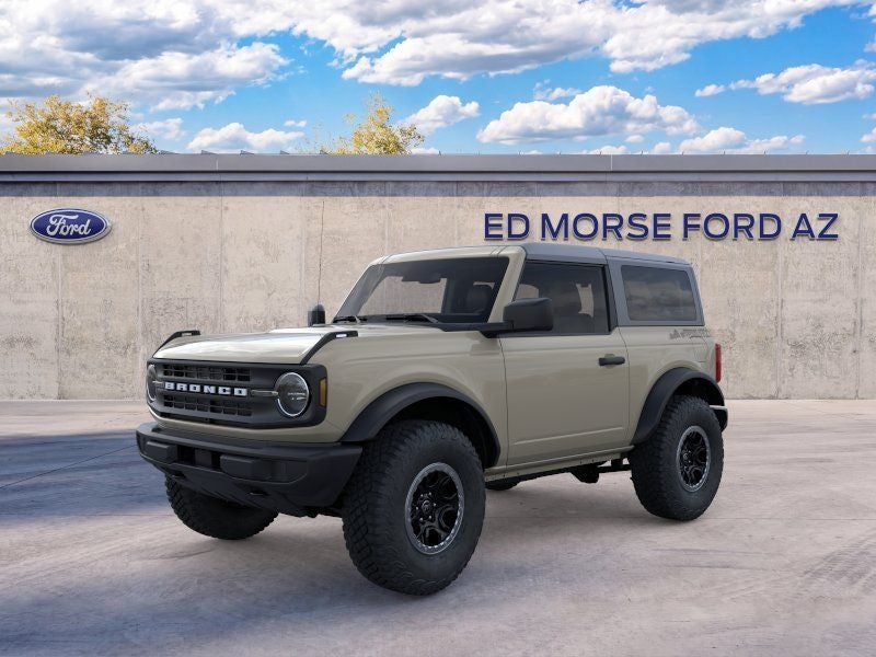 2025 Ford Bronco Base in Desert Sand — front three-quarter view