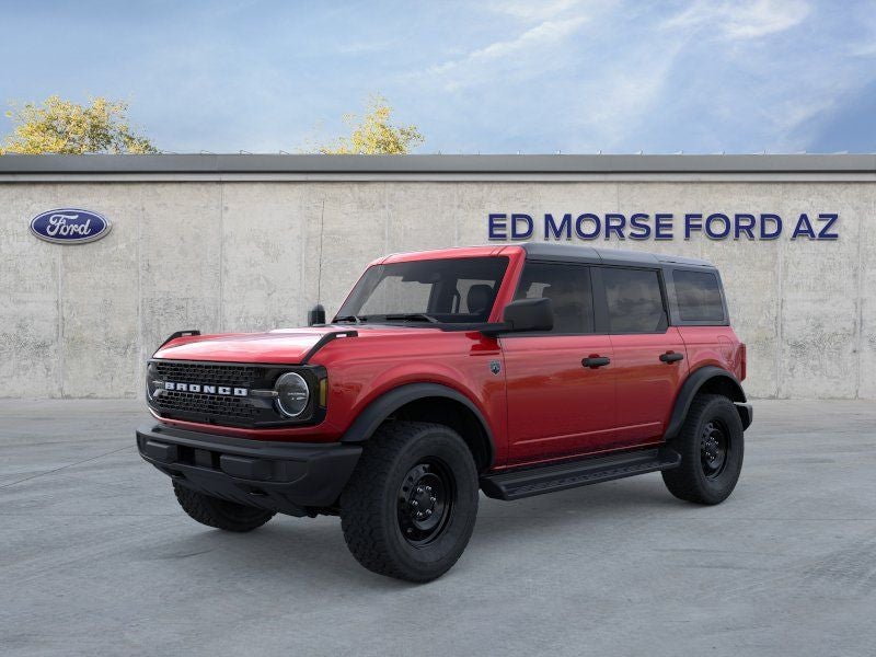 2026 Ford Bronco Big Bend in Ruby Red Metallic Tinted Clearcoat — front three-quarter view