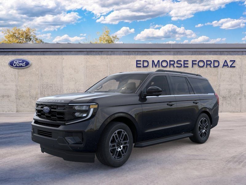 2025 Ford Expedition Active in Agate Black Metallic — front three-quarter view