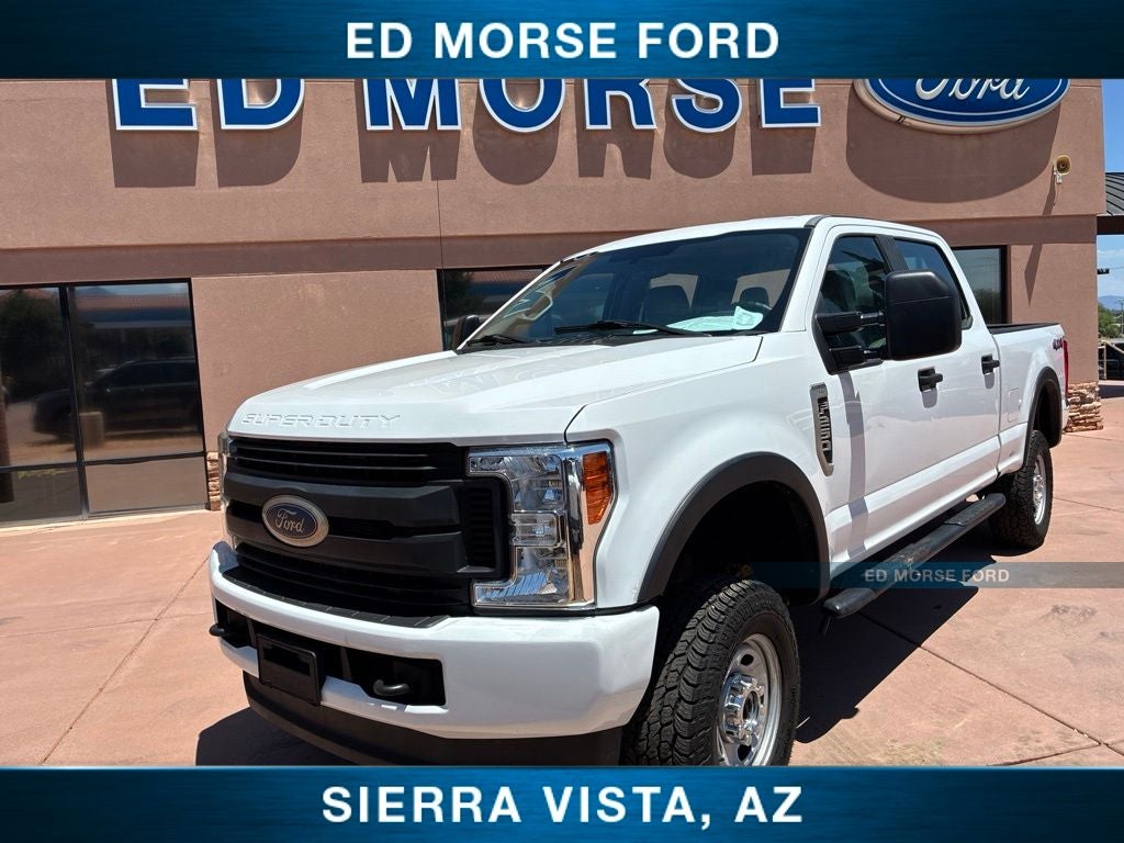 2018 Ford F-250SD XL in Oxford White — front three-quarter view