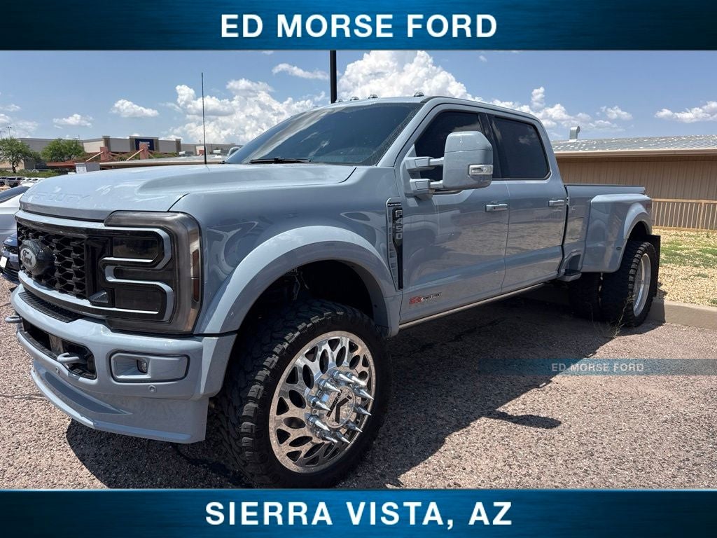 2026 Ford F-450SD Platinum DRW in Gray Metallic — front three-quarter view