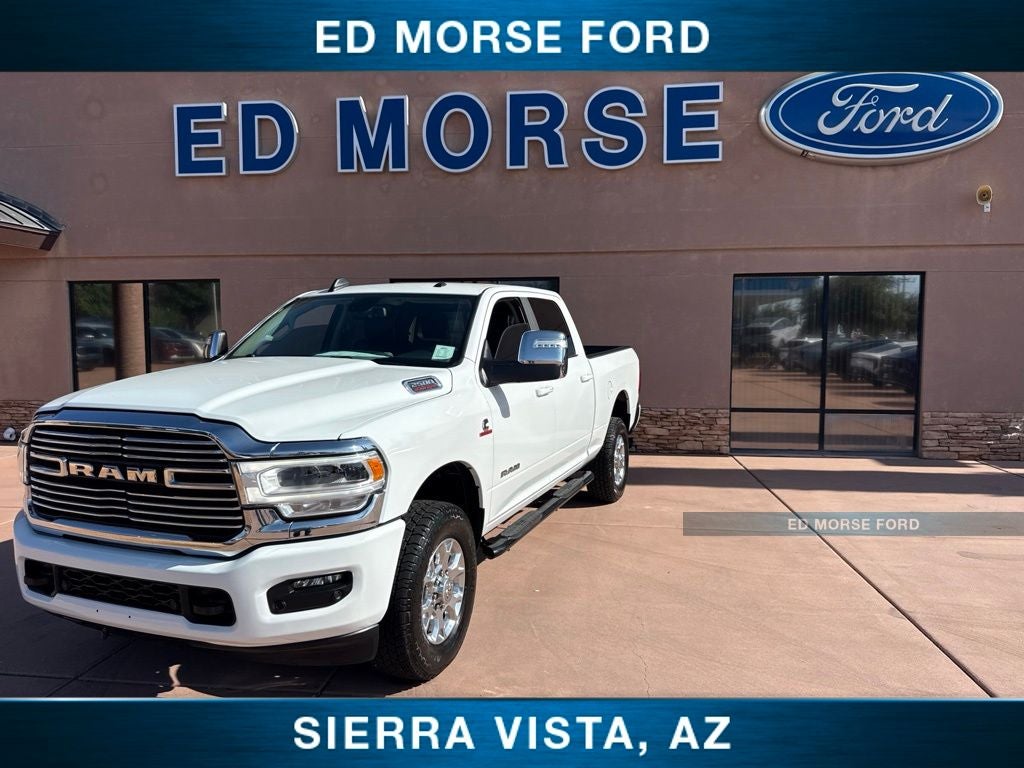 2024 RAM 2500 Laramie in Bright White Clearcoat — front three-quarter view