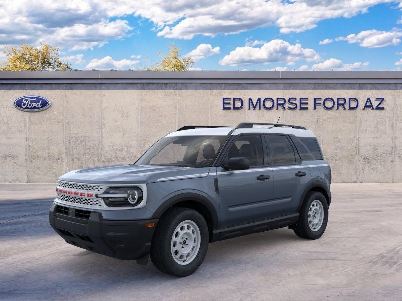 2026 Ford Bronco Sport Heritage in Azure Gray Metallic Tri-Coat — front three-quarter view